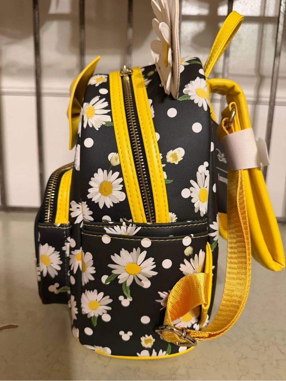 Loungefly Disney collab Daisy Print with Minnie Mouse Ears Mini Backpack